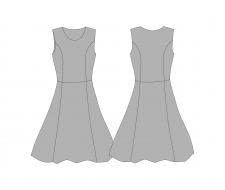vestido tubinho com recorte princesa
